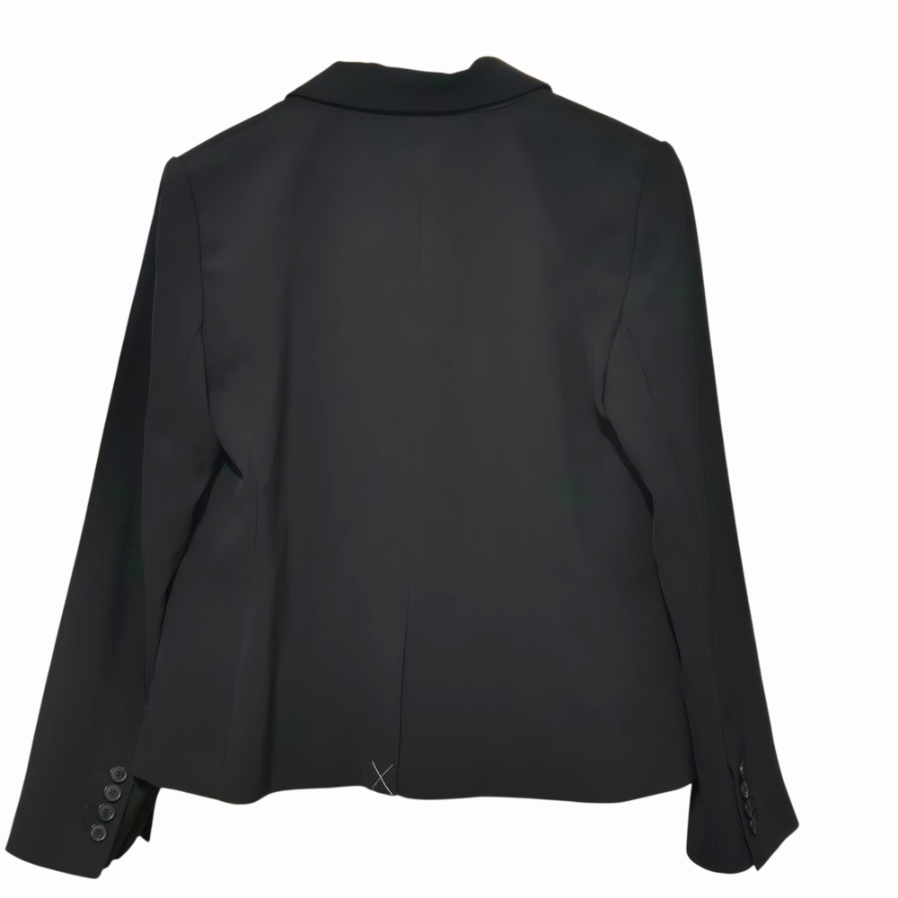 ANN TAYLOR Single Button Black Blazer Women US 8 - Picture 3 of 12